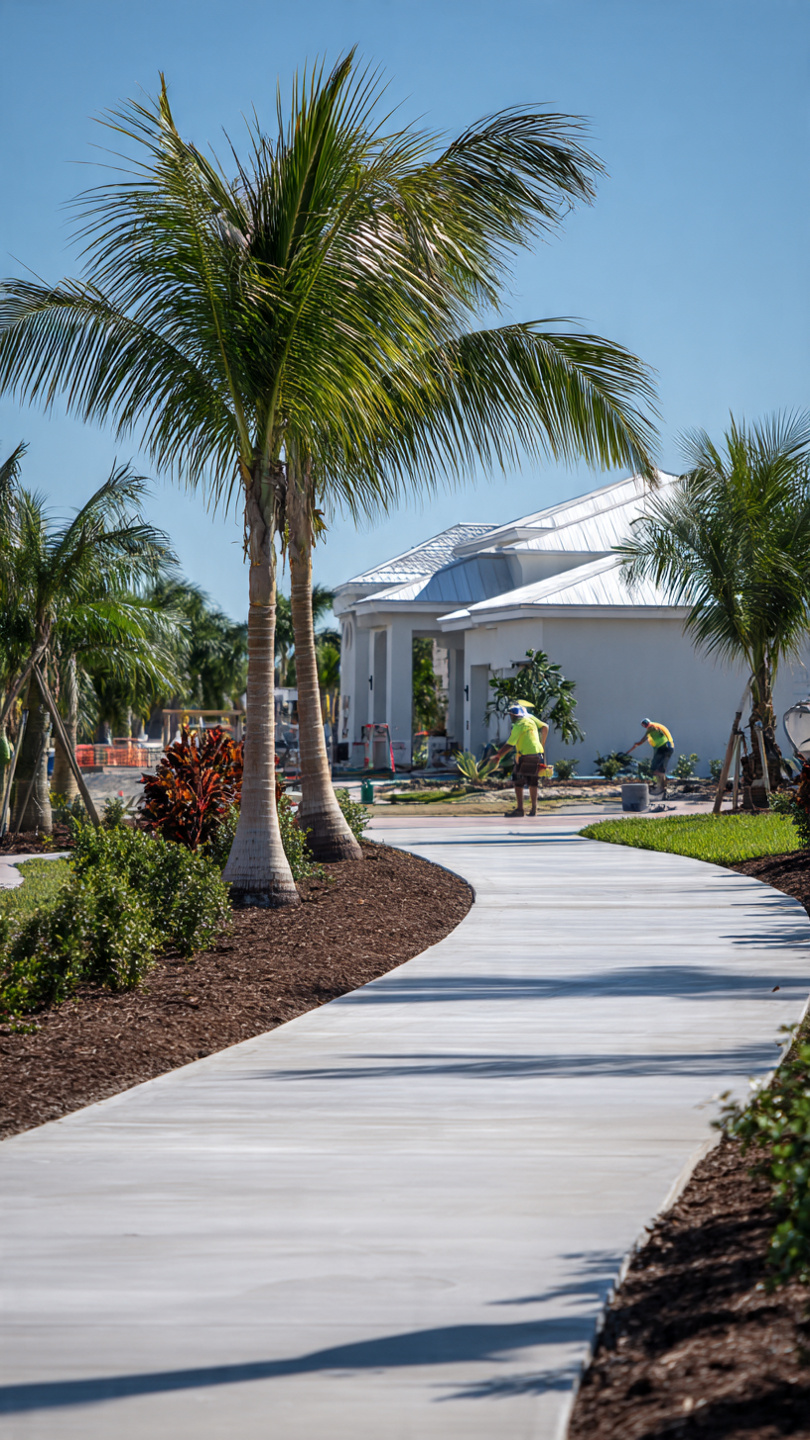 Concrete driveway and walkway in Charlotte County